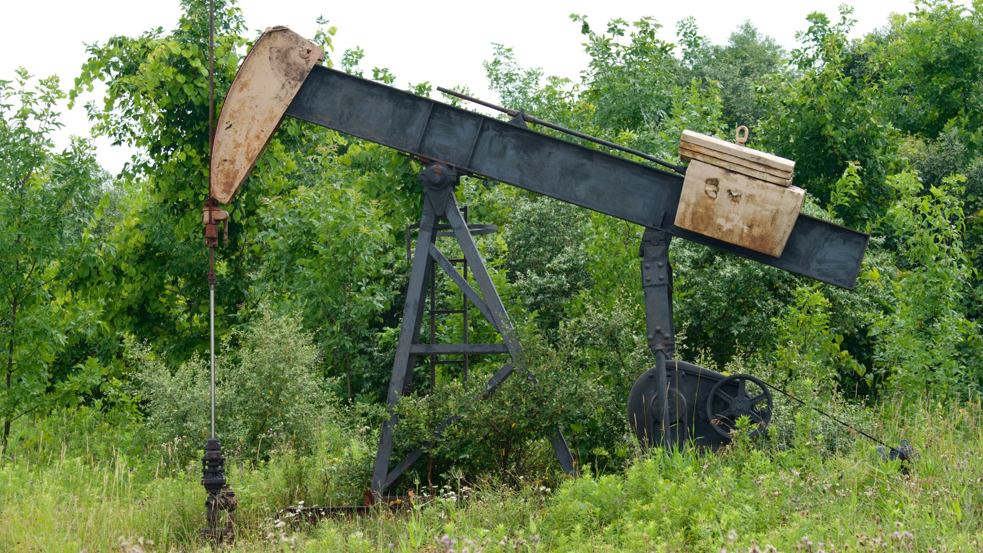 An old derelict oil well
