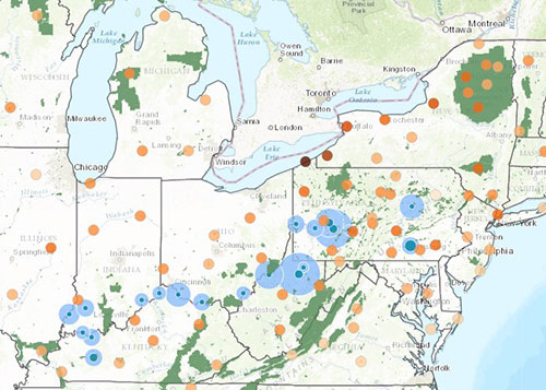 Ecosystems Impact map