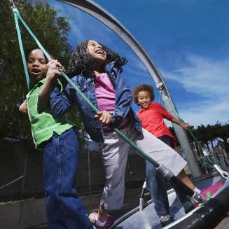 Children playing at playground