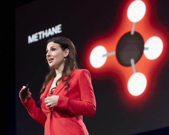 Dr. Ilissa Ocko delivers a talk about methane